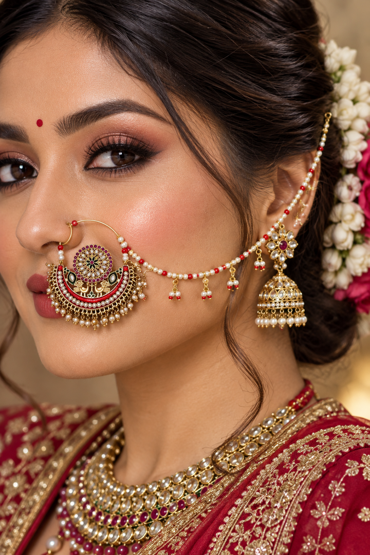 Sofina Bridal Nose Ring With Sahara