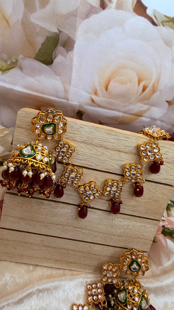Kundan bahubali earrings