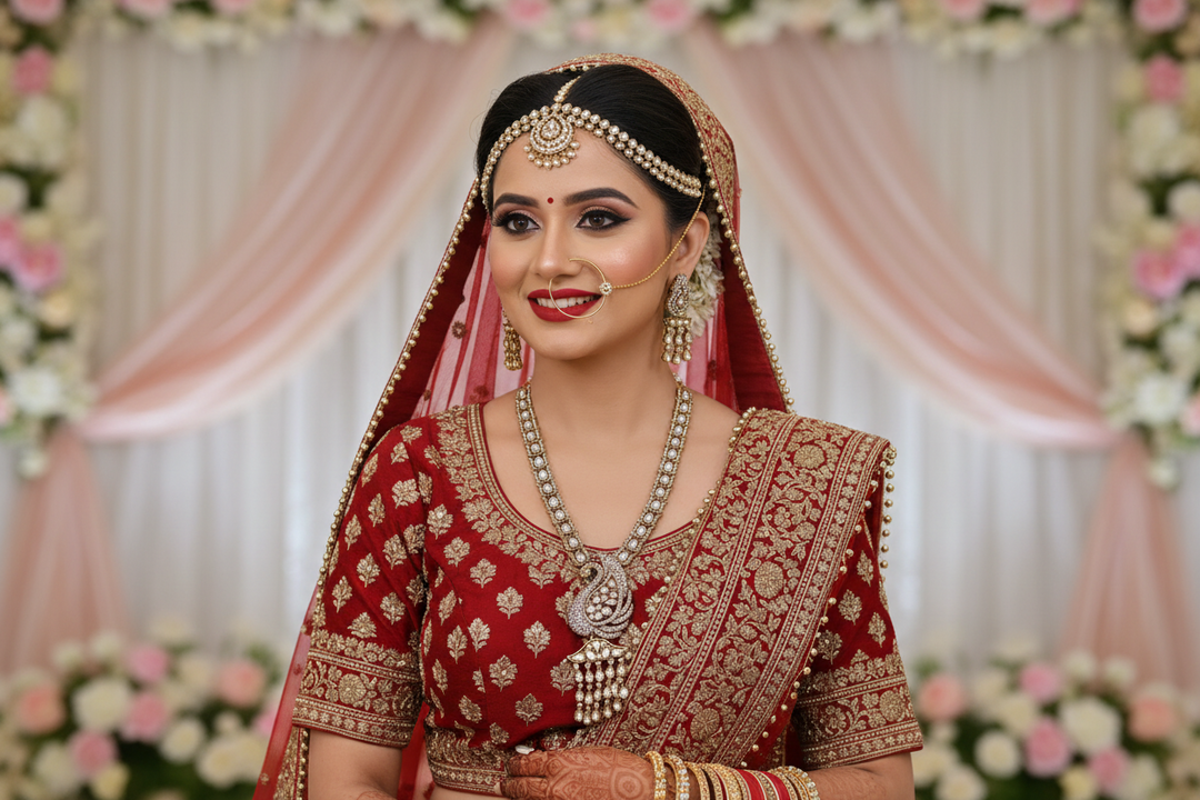 Peacock long Moissanite polki Necklace with Earrings