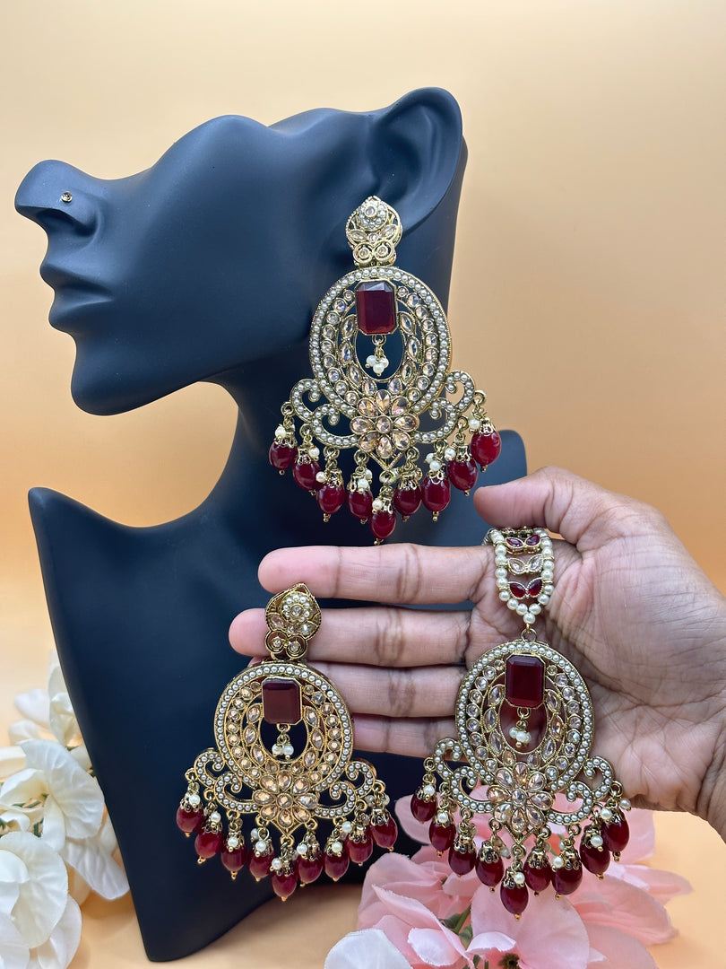 Wedding Heavy Necklace Set With Maang Tikka And Earrings at Rs 777/piece |  Patel Colony | Jamnagar | ID: 20814114730