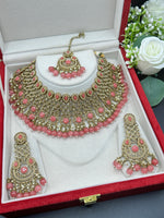 Load image into Gallery viewer, Sanjana Baby Pink Color Polki Choker Set
