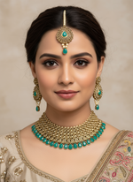 Load image into Gallery viewer, Nikis Beautiful Antique Gold Choker Set