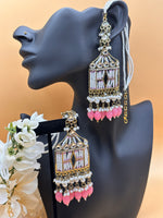Load image into Gallery viewer, Ashriya Kundan Beads Earring With Sahara