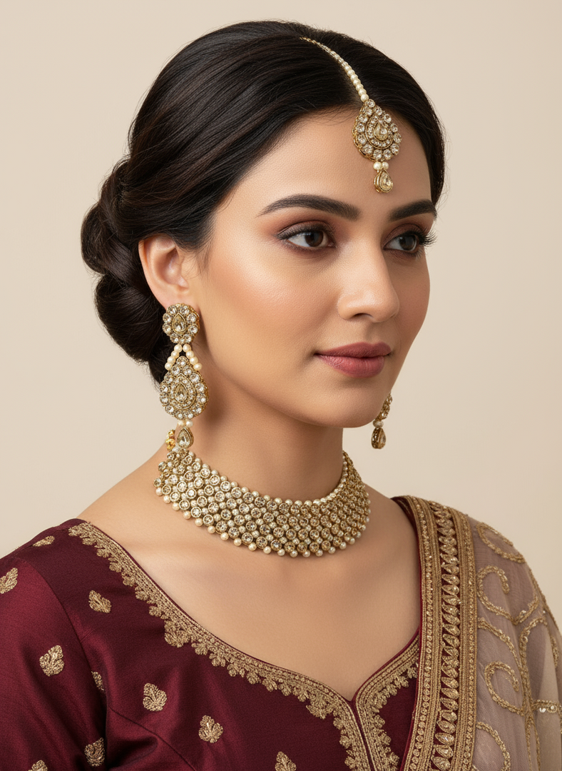 Samira antique Gold Choker set