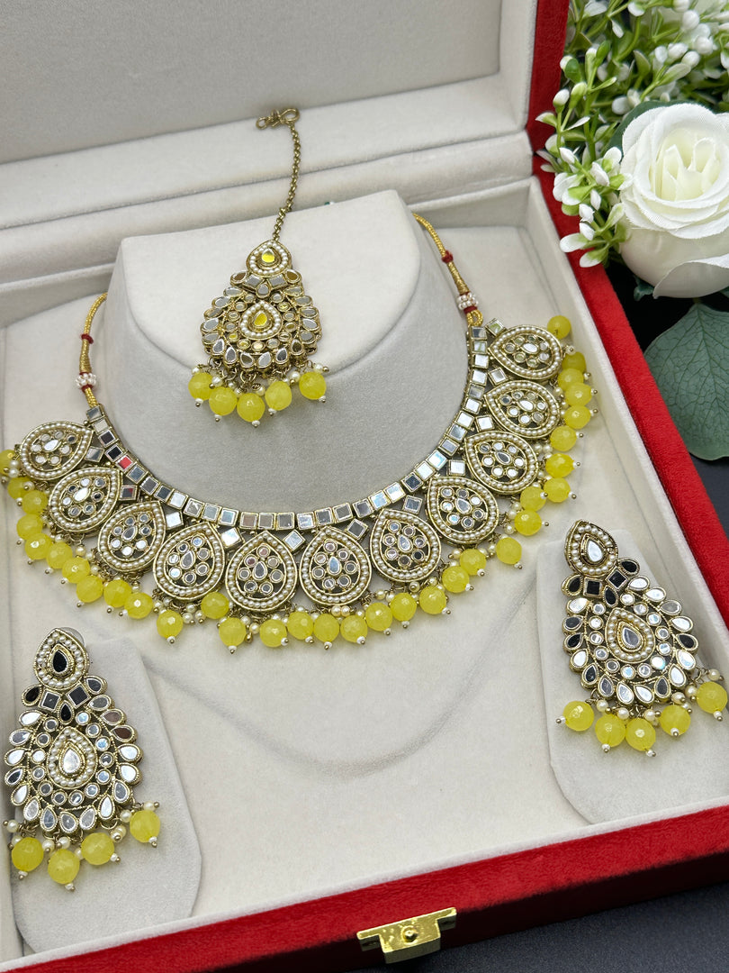 Ahana Mirror Necklace Set