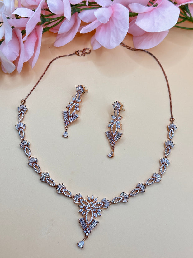 Shalin American Diamond Necklace set