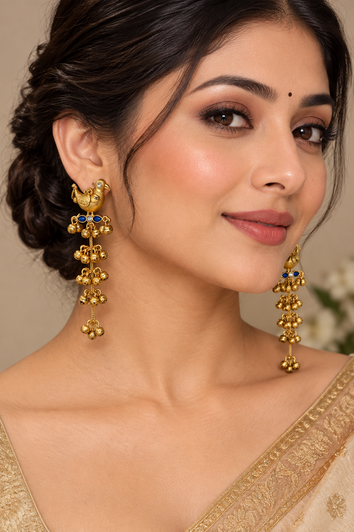 Kashmiri Bird Ghungru Earrings