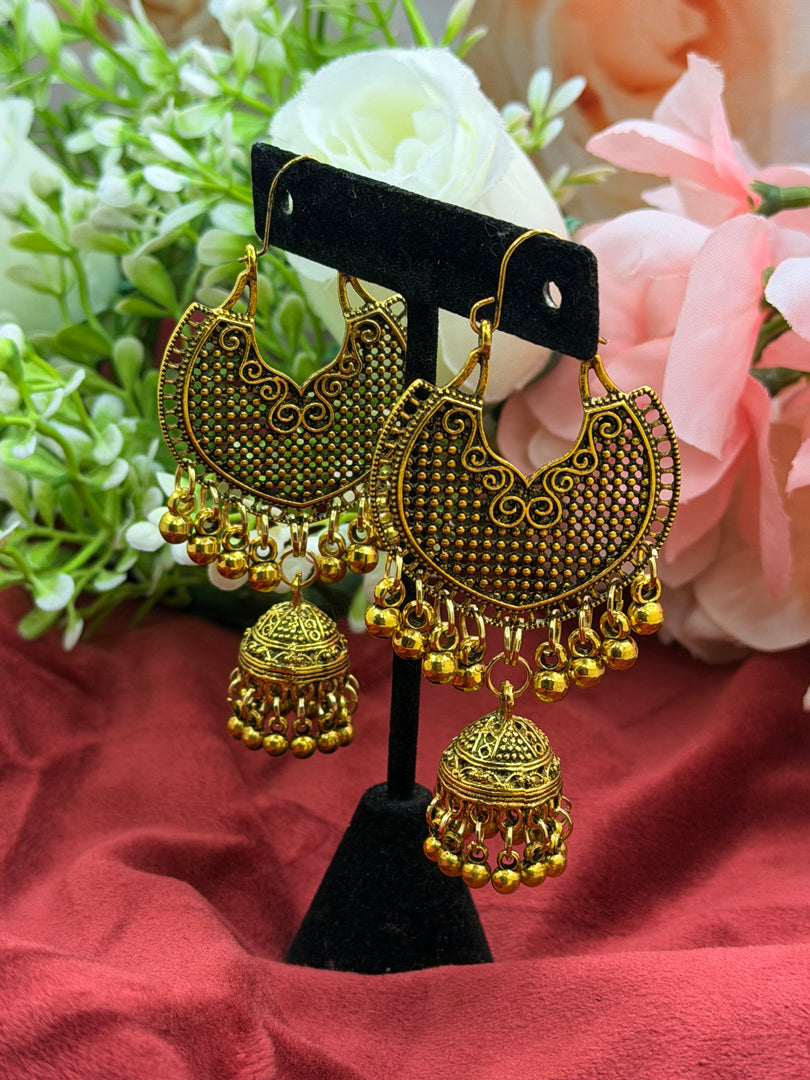 Oxidized Dangly Earrings