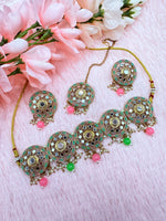 Load image into Gallery viewer, Sunita’s Mirror Choker Set
