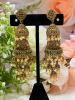 Load image into Gallery viewer, Elephant Victorian jhumki earrings