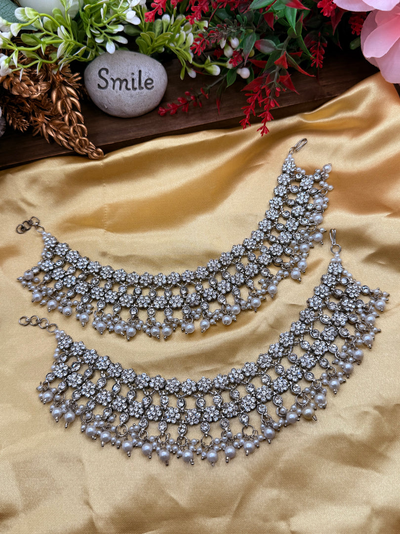 पारंपरिक दुल्हन चांदी की पायल