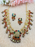 Load image into Gallery viewer, Navratan Pearl Kundan Mala
