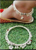 Load image into Gallery viewer, Antique silver Charm Anklet
