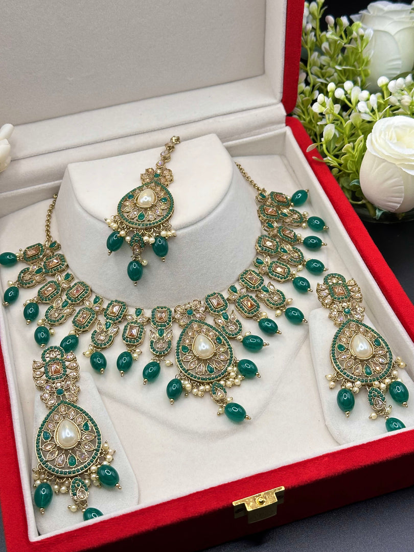 Jannat Polki Indian Necklace Set