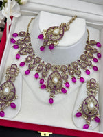 Load image into Gallery viewer, Jannat Polki Indian Necklace Set
