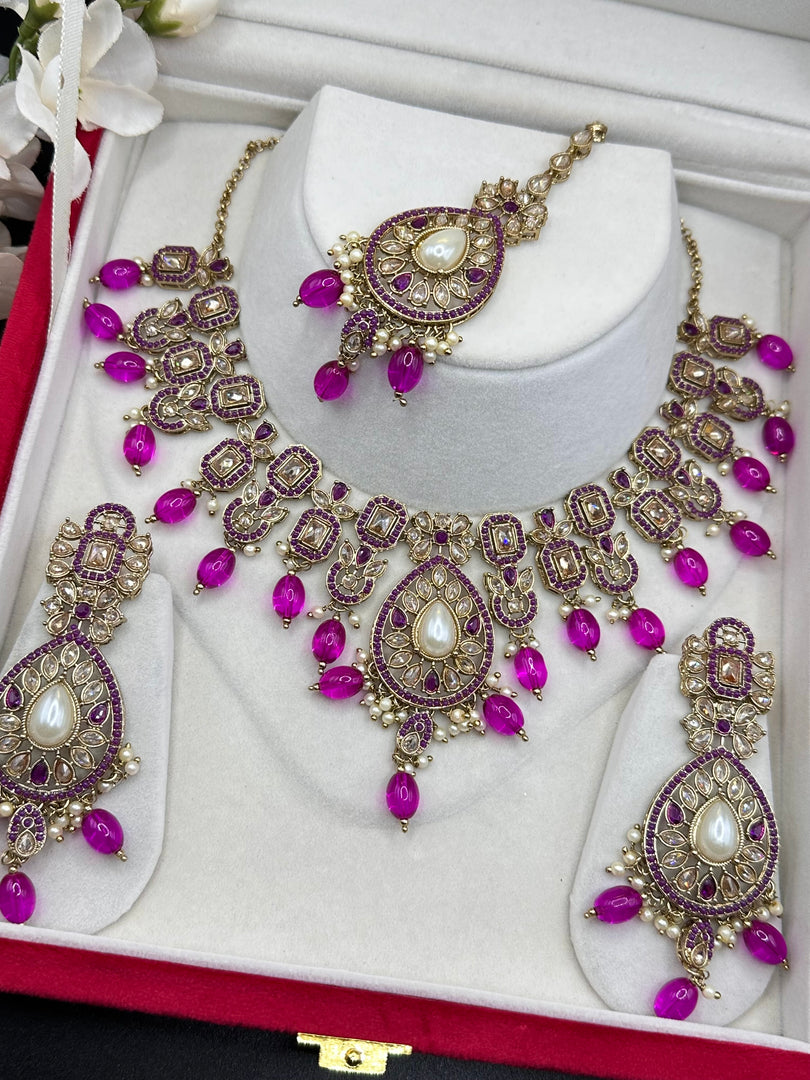 Jannat Polki Indian Necklace Set