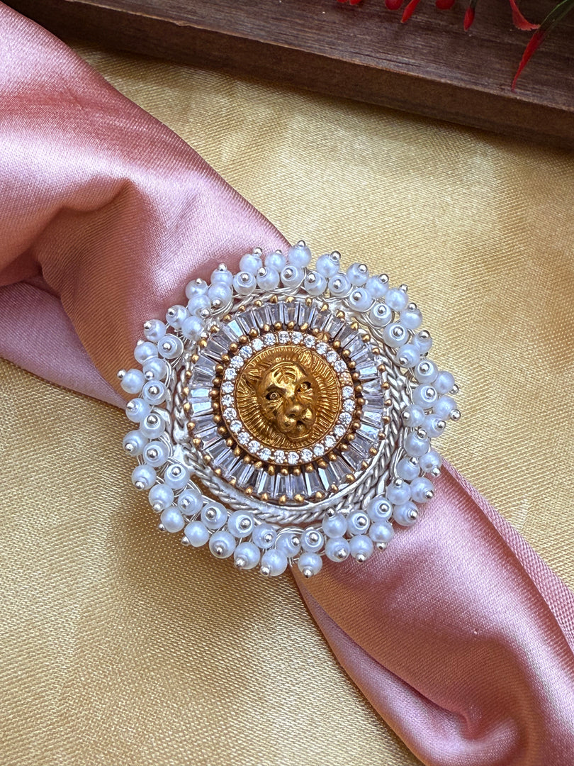 sabyasachi with AD stone Tiger Icon rings