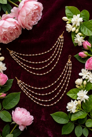 Bahubali 4 layer pearl chain
