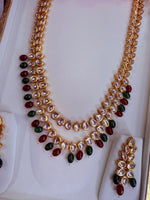 Load image into Gallery viewer, Kundan mala with earring
