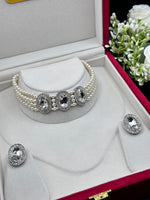 Load image into Gallery viewer, Multilayer Pearl Indian Choker Set
