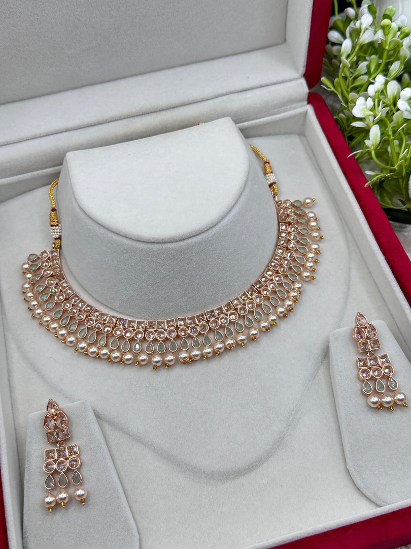 RoseGold Necklace Set