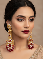 Load image into Gallery viewer, High Quality brass Antique Gold plated Kashmiri Earring
