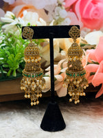 Load image into Gallery viewer, Elephant Victorian jhumki earrings