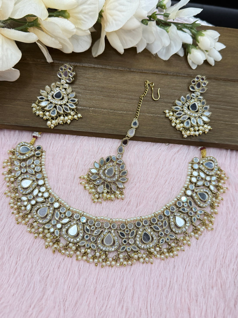 Kimmy mirror necklace set