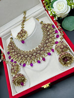 Load image into Gallery viewer, Afsara High Quality Polki Semi Bridal Necklace Set
