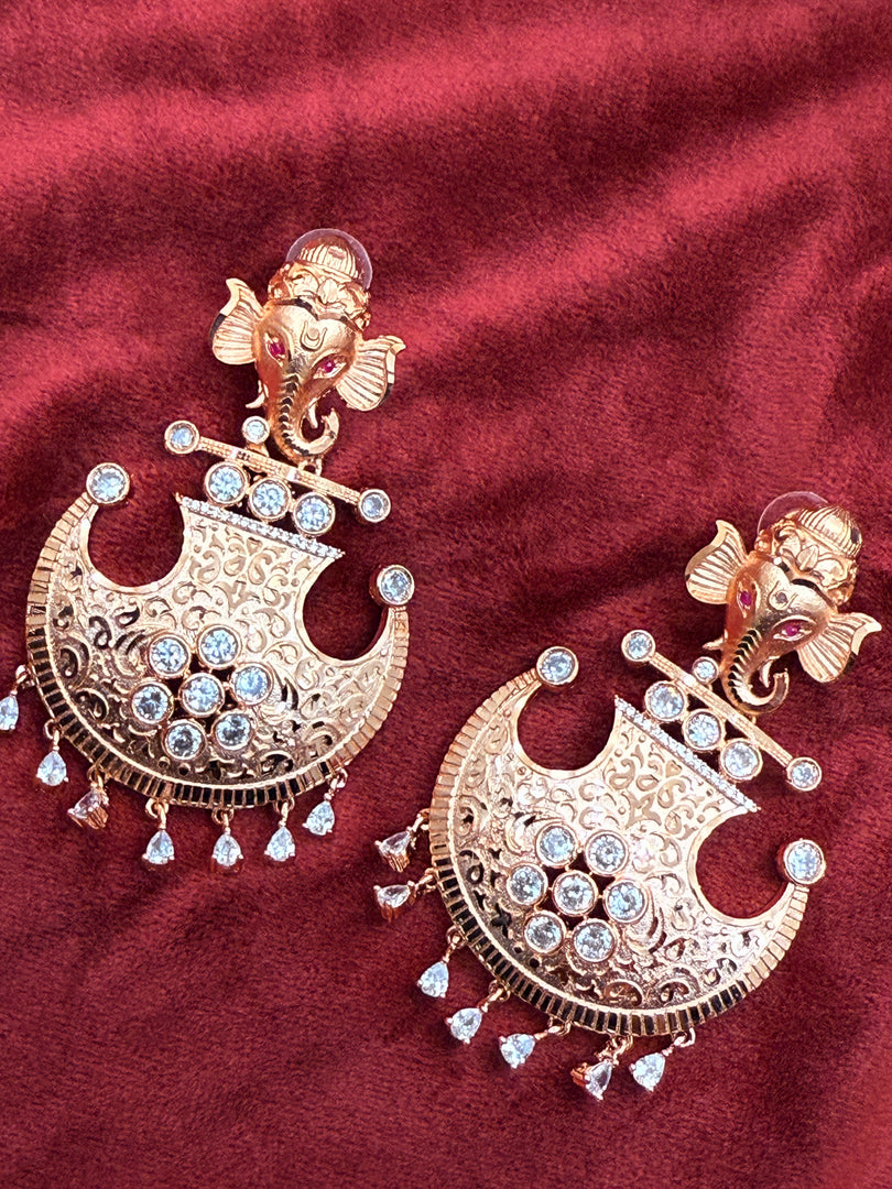 RoseGold Trending American Diamond Earrings