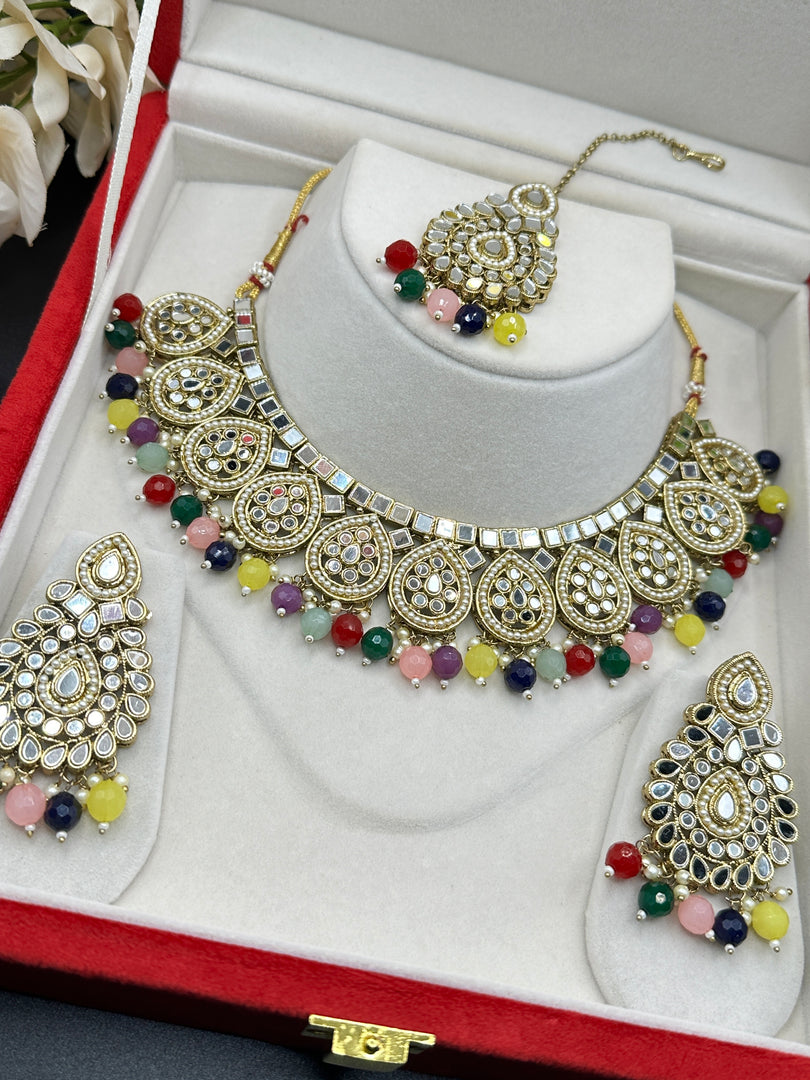 Ahana Mirror Necklace Set