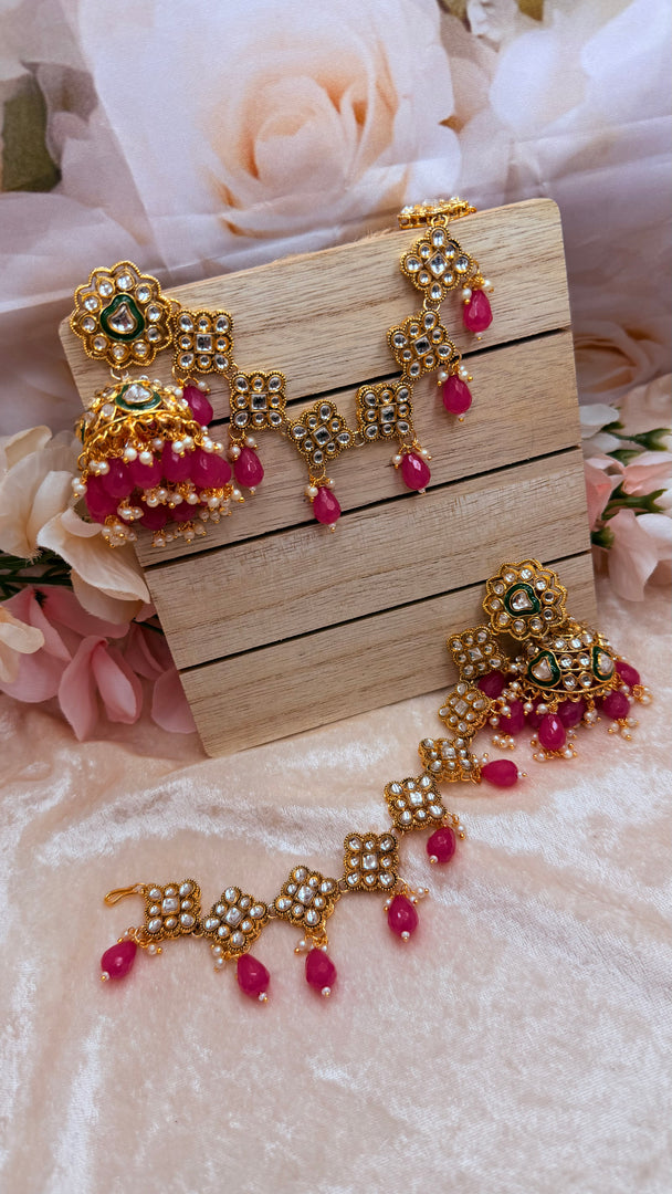 Kundan bahubali earrings