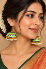 Load image into Gallery viewer, Meenakari jhumki