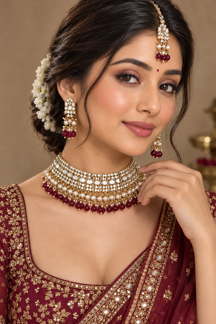 Shamiksha Mirror Choker Set