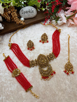 Load image into Gallery viewer, अर्शी क्रिस्टल मोती भारतीय चोकर सेट