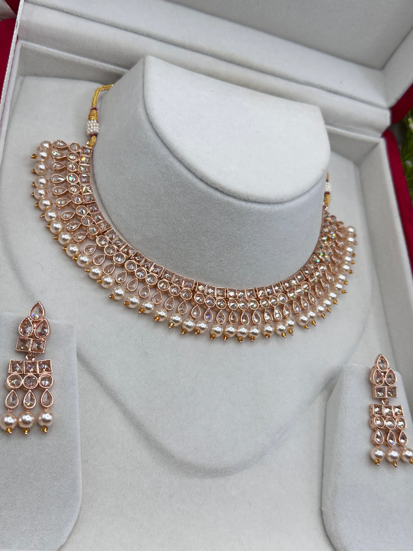 RoseGold Necklace Set