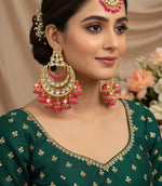 Load image into Gallery viewer, Kundan Jhumki Drops Tikka Earring Set