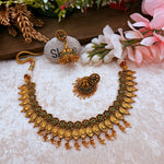 Load image into Gallery viewer, Gaytri Matte gold Plated Temple Jewerly
