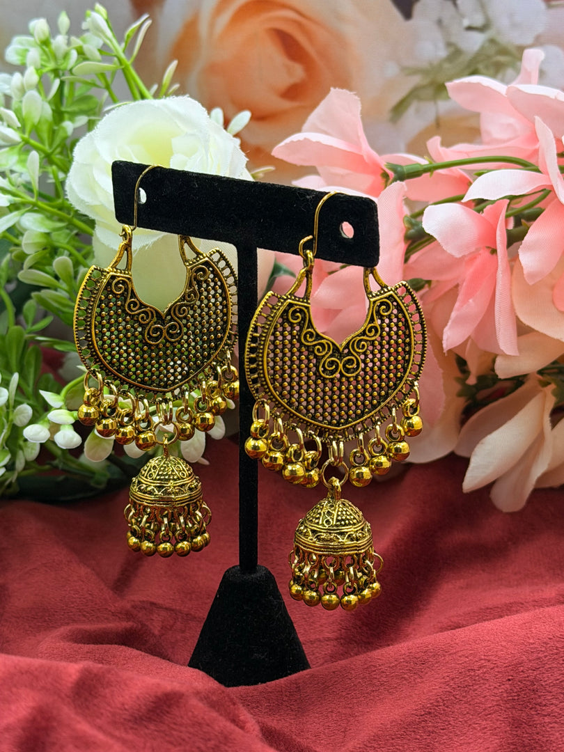 Oxidized Dangly Earrings