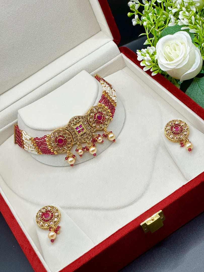 Abhaya Polki Choker Set