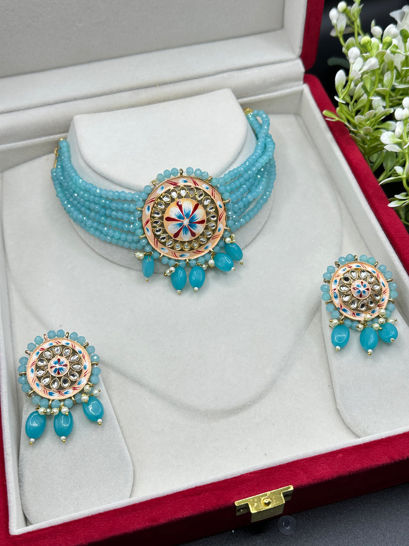 Meenakari Indian Choker Set