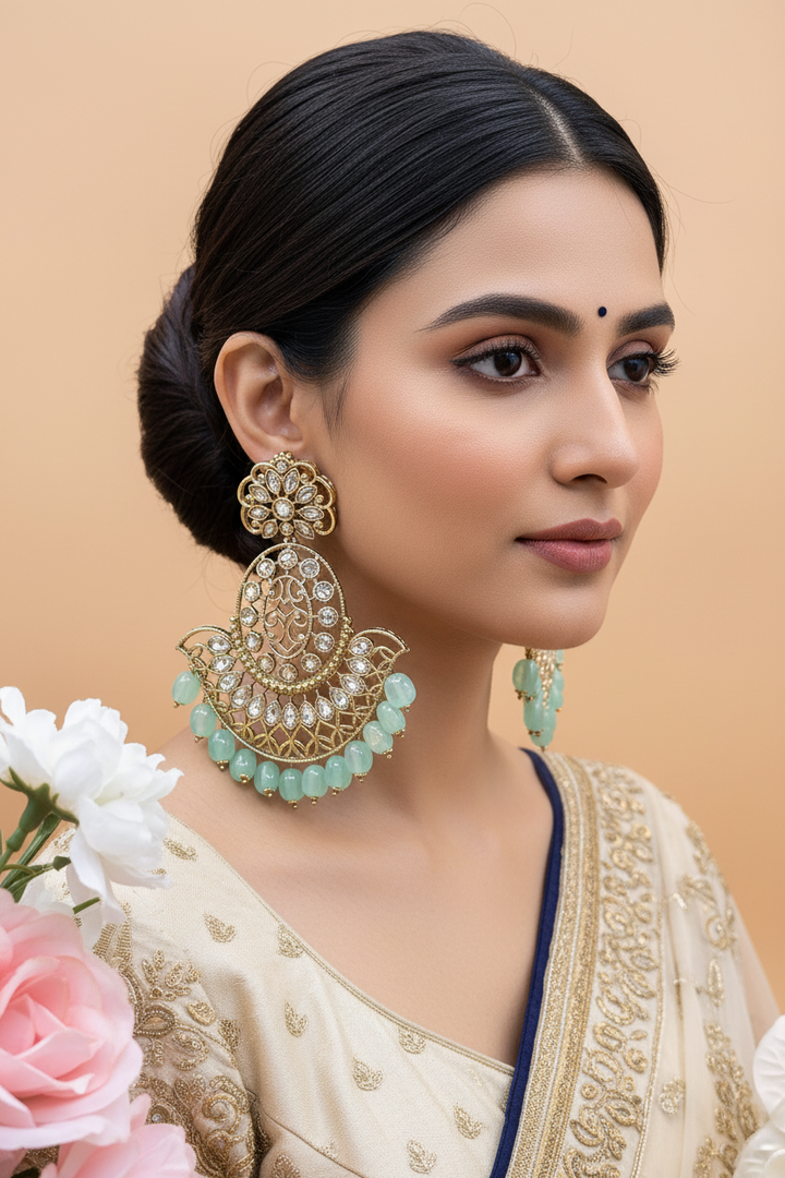 Kiya Oversized polki earrings