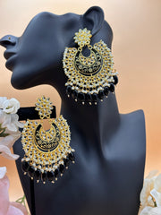 Tridha Kundan Oversized earrings