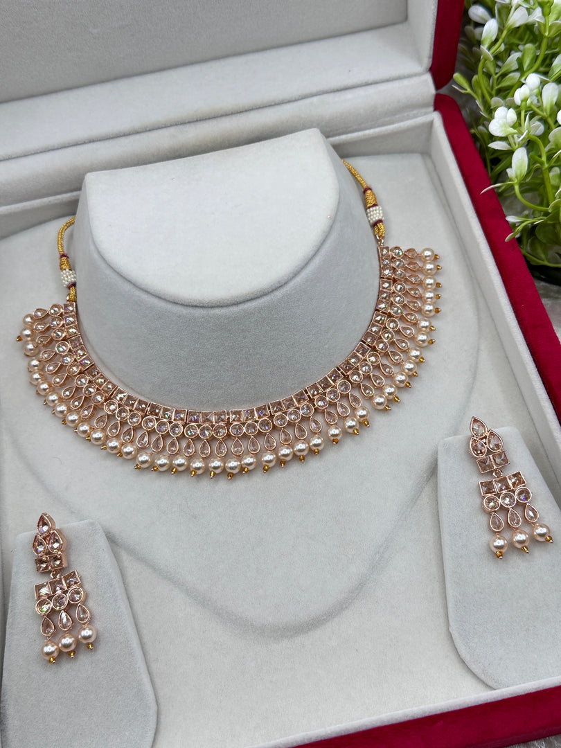 RoseGold Necklace Set