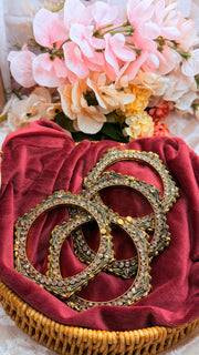 Kundan Meenakari Openable Kangan Set ( Rajasthani kadas ) ( size 2.8)