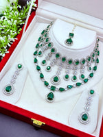 Load image into Gallery viewer, Shuvangi AD Green silver set
