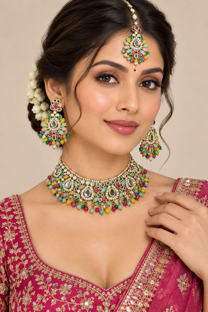 Kimmy mirror necklace set