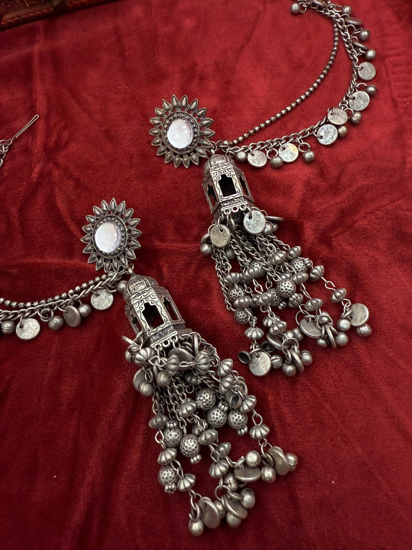 कीर्ति ऑक्सीडाइज़्ड बाहुबली इयररिंग्स