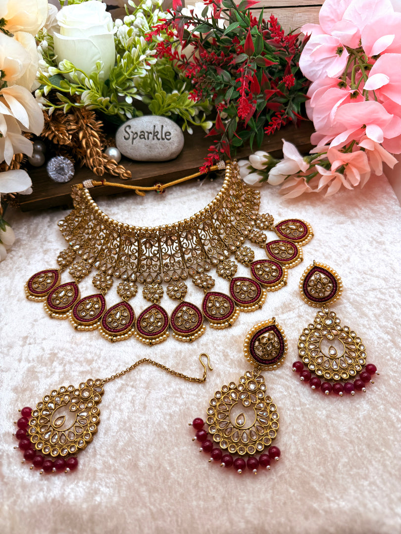 सुंदर पोल्की चोकर सेट 