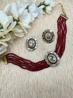 Load image into Gallery viewer, Aaina Simply Mirror Indian Choker Set
